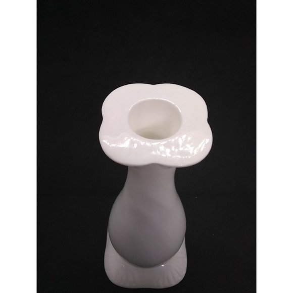 Vintage Sigma White Bone China Candle Holder Set of 1 - Picture 7 of 11
